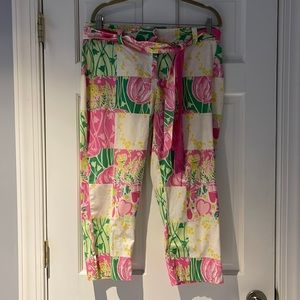 SOLD. Lilly Pulitzer pants size 14.  Vintage print